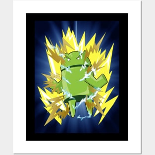 Super Saiyan Android Bot (Background) Posters and Art